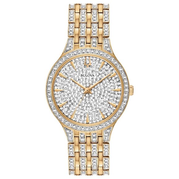 Bulova Phantom Women Quartz Crystal Gold Stainless Steel Watch - Picture 2 of 5